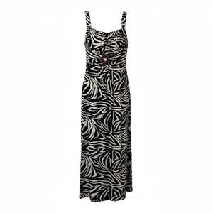 Y2K En Focus Brown Sleeveless Empire Waist Maxi Dress